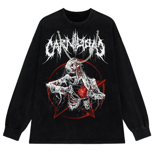 Gothic Demon Anime Print T-Shirt Women Y2K Harajuku Streetwear