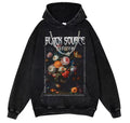 Gothic Rose Letter Print Vintage Washed Oversized T-Shirt