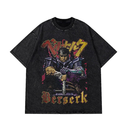 Gothic Rose Letter Print Vintage Washed Oversized T-Shirt