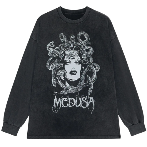 Gothic Dark Graphic T-Shirt Women Oversized Harajuku Punk Streetwear