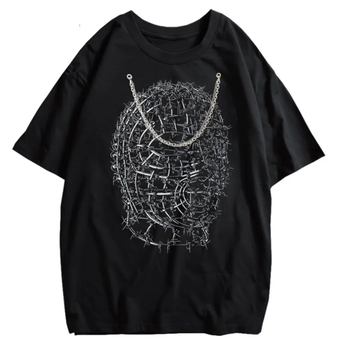 Gothic Vintage Grunge Y2K Oversized Anime T-Shirt
